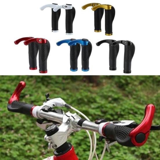 Puños ergonómicos antideslizantes para bicicleta de montaña con bloqueo de extremo