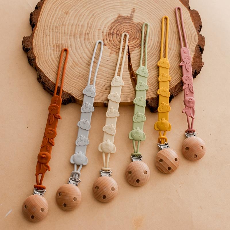 Baby Pacifier Chain Silicone Pacifier Storage Clip Food Grade Nipple Holder Silicone Pacifier Chain Baby Silicone Dummy Chain