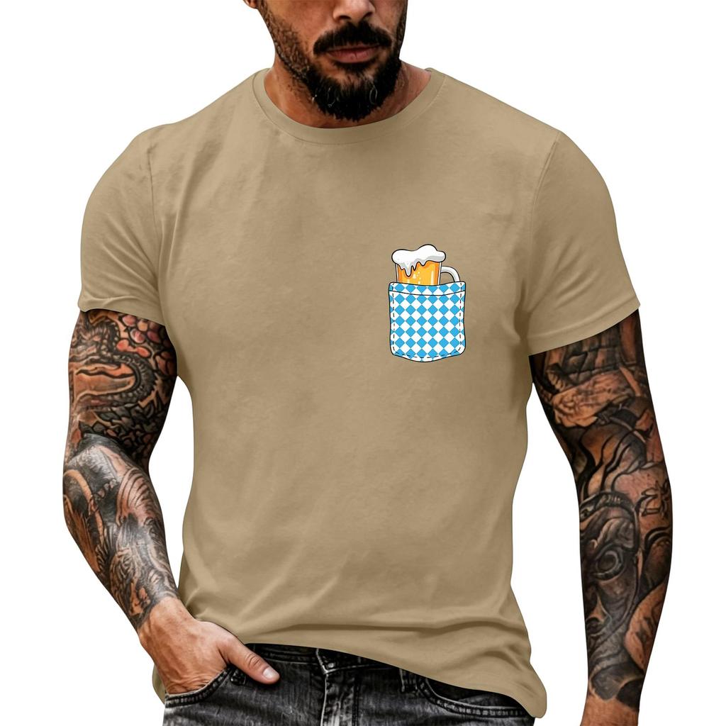 Herren Vintage Stil Grafikdruck Kurzarm T-Shirt Lockerer Schnitt Lässig Sommer Tägliches Oberteil für Outdoor-Aktivitäten und Freizeit