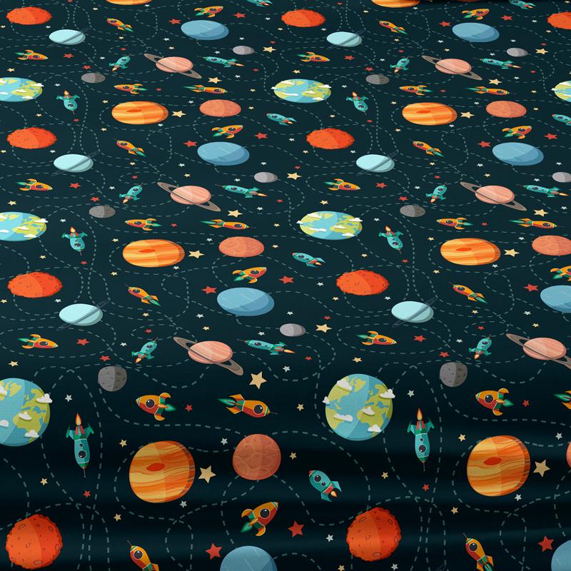 1 Cartoon Fun Printed Matte Fitted Sheet, Bedroom Printed Bed Cover, Bedding (Excluding Pillowcases)