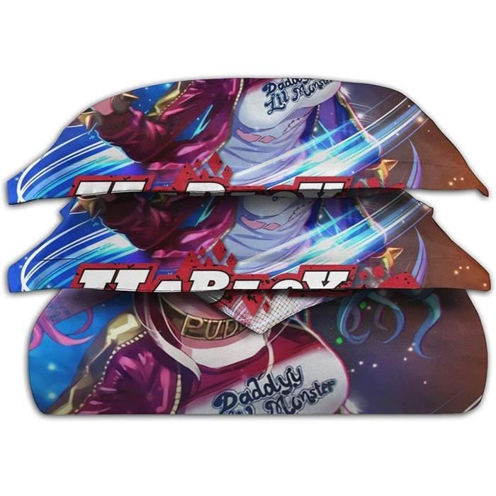 Parure de lit - harley quinn - 240x260cm - ultra douce - hypoallergénique - entretien facile