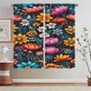 European and American Wind Flowers and Butterflies Kitchen Curtains for Living Room Decoration Home Interior Curtains Blackout