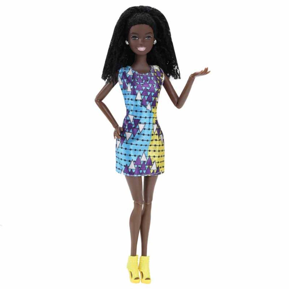 Mode Zwarte Huid Supermodel Naakte Pop Met Jurk Aankleden Afrikaans Meisje Prinses Pop 30Cm Beweegbare Zwarte Prinses Pop Voor Meisje