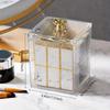 4pcs/1PC, Desktop Storage Box with Cover, Dust-proof Transparent High-end Storage Box, Suitable for Bathroom, Office, Desktop