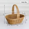 Handenmand van Geweven Rotan: Ideaal voor Bloemen, Fruit, Cadeaus, Opslag en Souvenirs - Perfect voor Bloemenwinkels en Kinderdagvieringen.