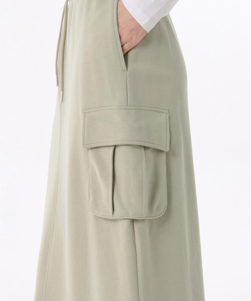 MUSINSA STANDARD WOMAN Women'S Flat Terry Sweat Cargo Long Skirt [Light Beige]