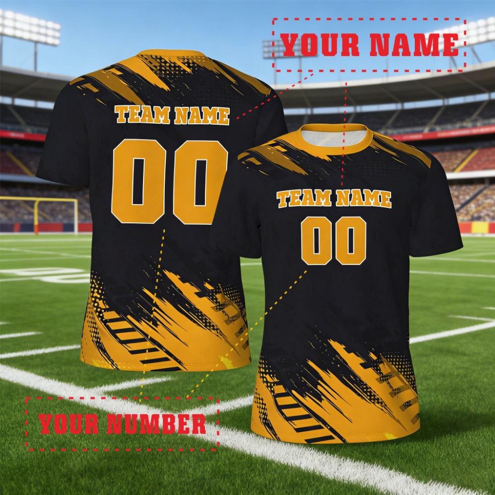 Customized Name and Number Round Neck Football Sportswear Comfortable Fit