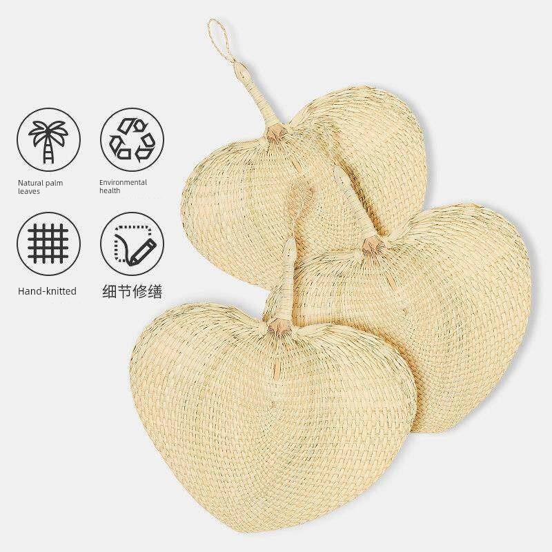 Traditional Handmade Woven Summer Fan for Home Use, Large Fan for Babies To Repel Mosquitoes, Portable Handmade Fan for the Elderly