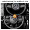 For BMW MINI Cooper F54 F55 F56 F57 F60 ABS Carbon Texture Car Steering Wheel Panel Frame Stickers Cover Trim Accessories
