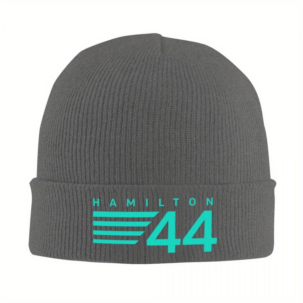 Lewis Hamilton 44 - F1 Teplá pletená čepice Módní baret Podzim Zima Venkovní kulichy Čepice pro unisex dospělé