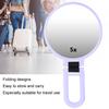 5X Magnifying Folding   Cosmetic Mirror Travel Portable Makeup Mirror