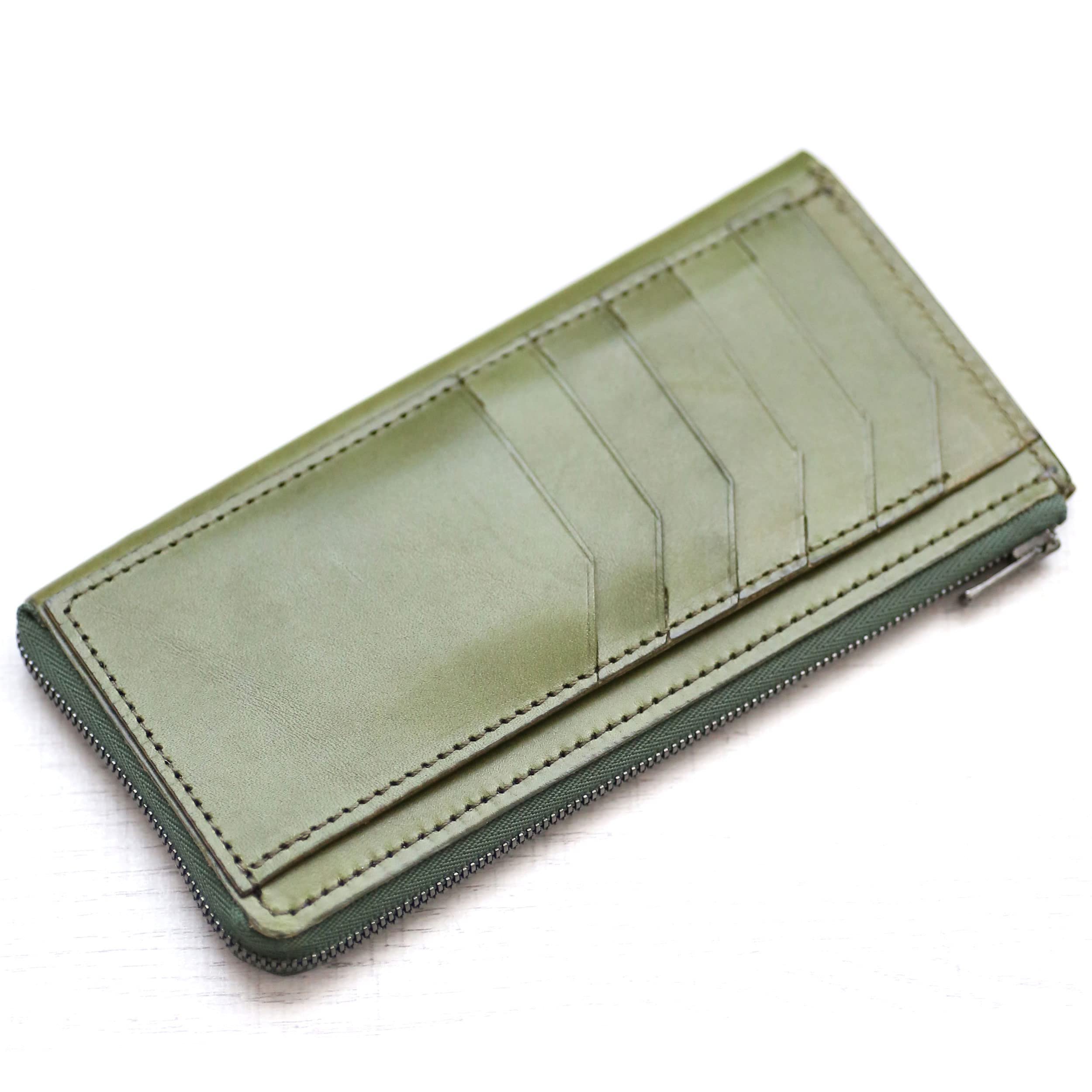 

FRAGMAN zip long wallet extra small handmade made in Japan Tochigi leather genuine leather natural leather The size fits perfectly in the palm of your