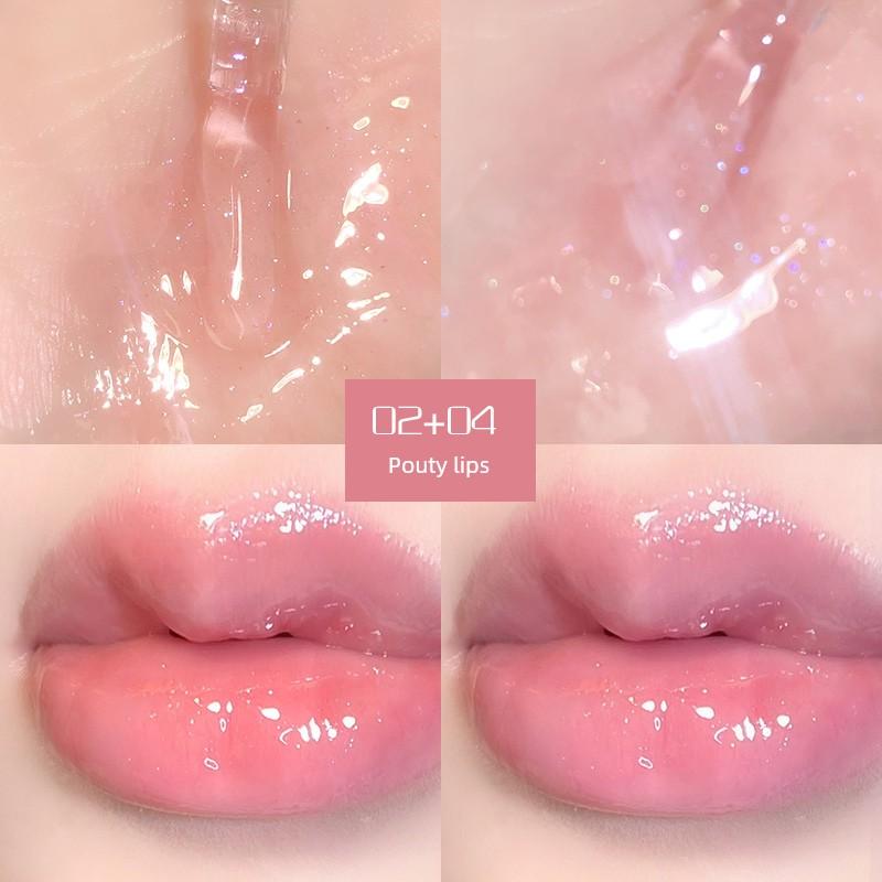 It's So Soft! Lip Oil Uuny Transparent Lip Gloss Lipstick for Women Moisturizing and Hydrating Mirror-Like Jelly Glass Lips