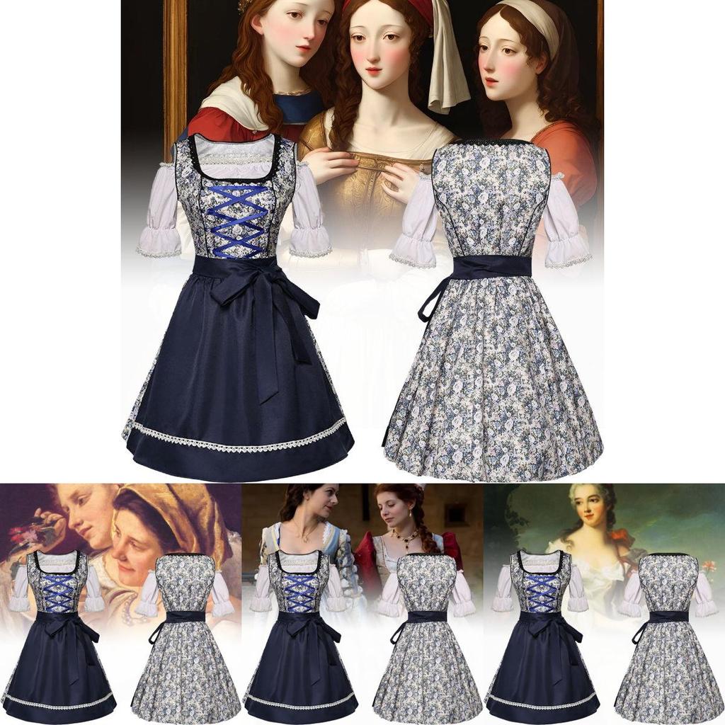 Bayerisches Oktoberfest-Kostüm für Bier-Mädchen mit elegantem schulterfreiem Design in mehreren Größen