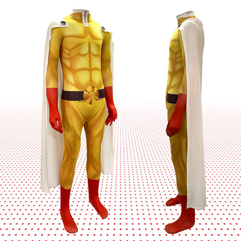 One-Punch Man Saitama Halloween Cosplay Bodysuit Costume 160cm