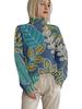 High-Neck Printed Pullover Sweater LYH0911