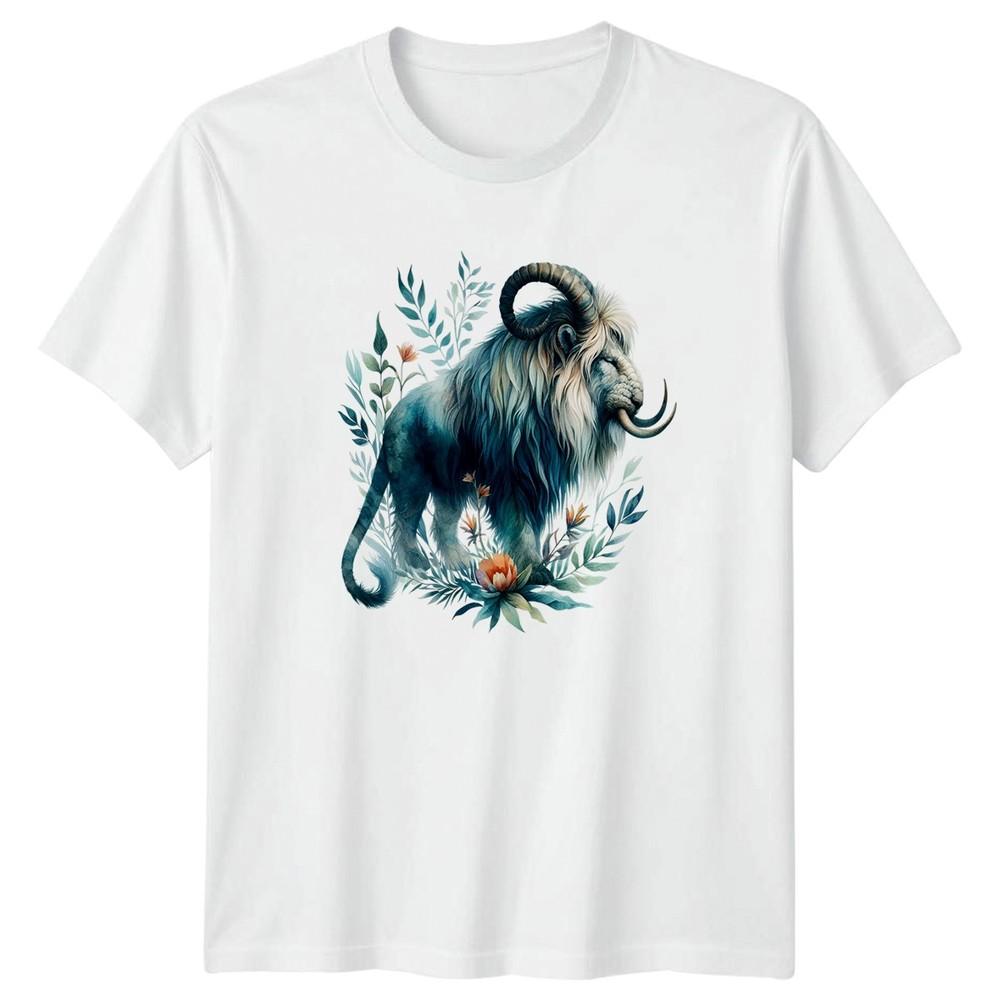 Watercolor Mythical Chimera Art Floral TShirt Zodiac Mythology