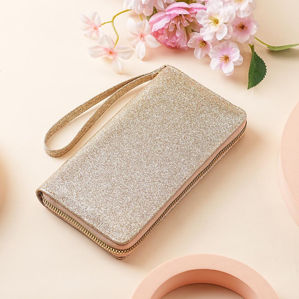 Women Wallets Long Wallet with Beads, Sequins & Glitter - Clutch Purse, Coin Pouch & Card Holder