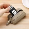 Leather Girls Mini Key Wallet With Zipper Coin Pocket For Daily Use