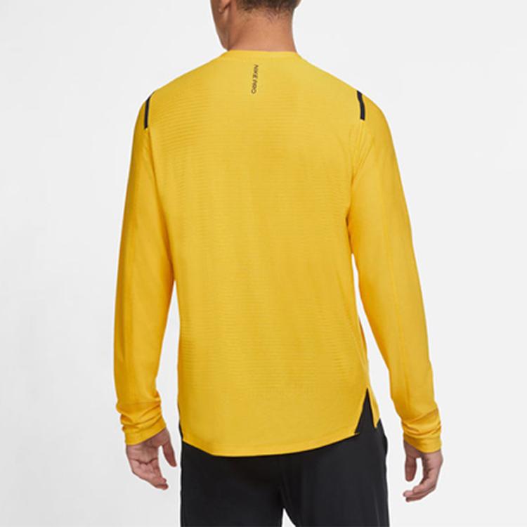 Nike Pro Long Sleeve Sports Training Fitness Top Men Tops Dark-Sulfur CU6728-743