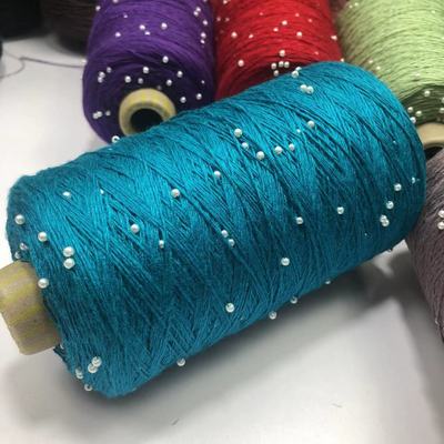 Multi-color 350g 70%Cotton Lace Soft Crochet Hand Beaded Yarn Hand-Knitted Yarn For Knitting Sweaters Hats Scarves