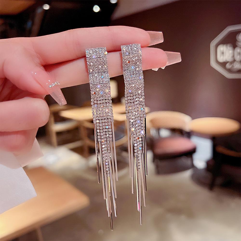 

High-End Korean Tassel Earrings - Exaggerated Celebrity Style Long Dangles