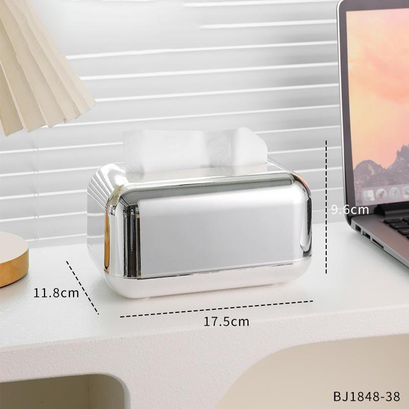 Fashionable Luxury Gold Tissue Box Series Storage Napkin Holder Paper Box Decoration Desktop Tissue Holder Kitchen Tissue Box