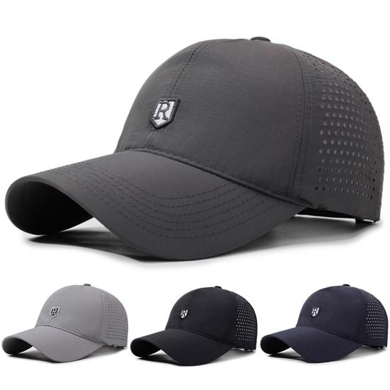 Baseball Hat Quick-Drying Fabric UPF Sun Protection Adjustable Back Buckle Breathable Mesh