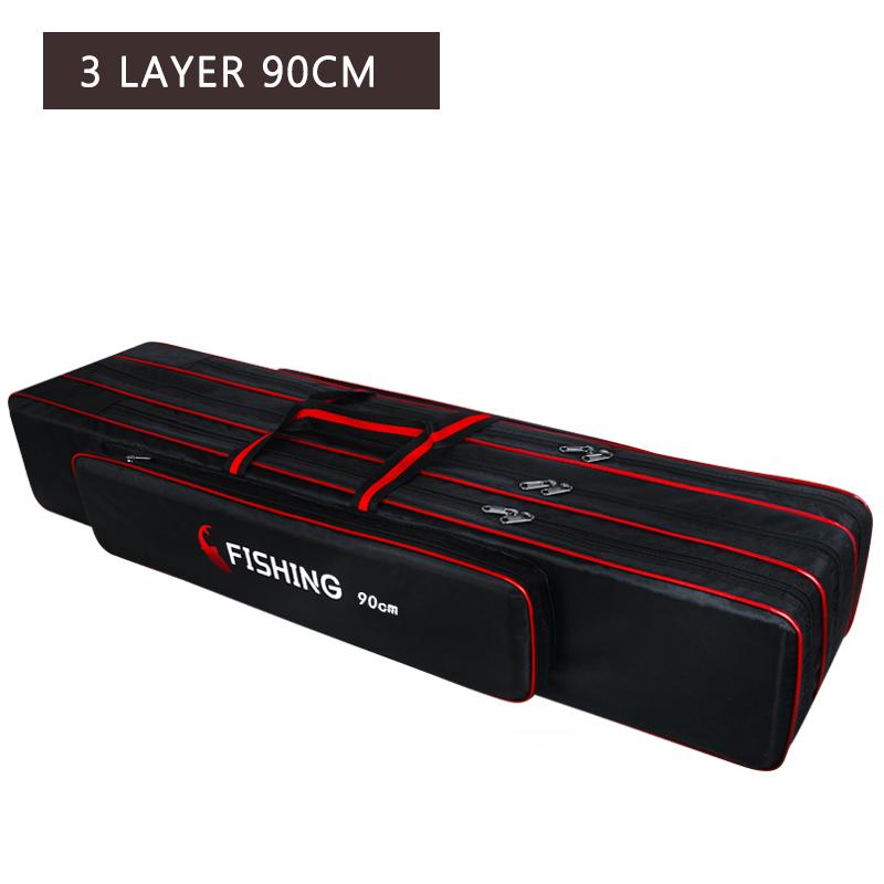 Saci de pescuit portabil multifuncțional Pânză 110/120CM Saci pentru undiță Cutie de depozitare cu două/trei straturi pentru Pesca XA143G