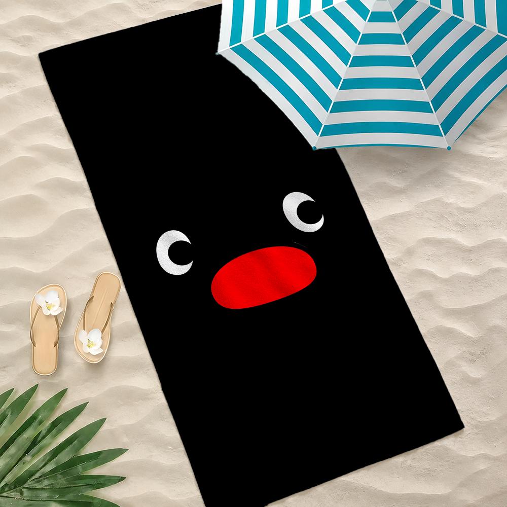 Cartoon P-Pingu Towel Towel beach towel, quick drying absorbent bath towel for Swim,Gym,Camping,Outdoor