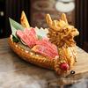 High end sashimi plate Buffet Japanese tableware Resin dry ice plate Seafood hot-pot restaurant artistic conception dish plate