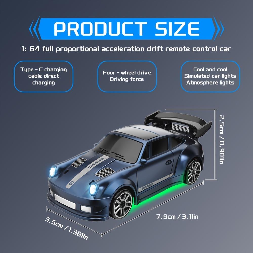 

1:64 Scale Mini RC Cars 4WD Desktop Drift Car 2.4GHz Remote Control Kids Toys Car Christmas Birthday Gifts Party Favors for Kids синій