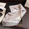 Classic letter print double-layer scarf decorative silk scarf commuting spring and summer diagonal hair scarf versatile thin streamer