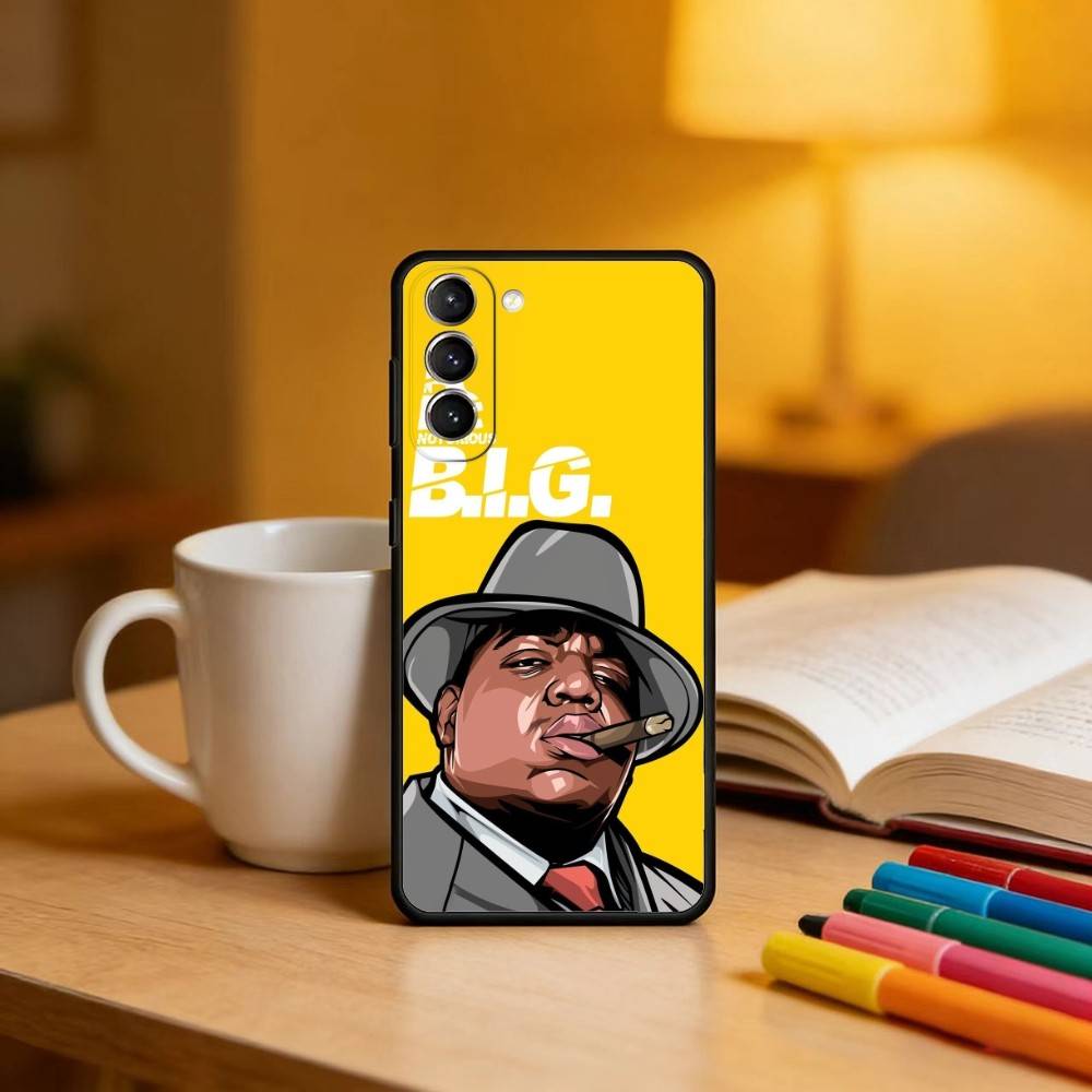 

B-Biggie Smalls B-BIG Art Phone Case For Samsung S25,24,23,22,30,21,10,9,Ultra,Plus,Lite,FE,4,5 G Soft Black Case Samsung S21Ultra
