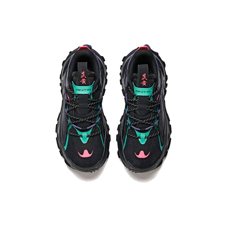 Anta Hot Wear-Resistant Height-Increasing Non-Slip Low-Top Dad Shoes Men Sneakers Black 912038890-1