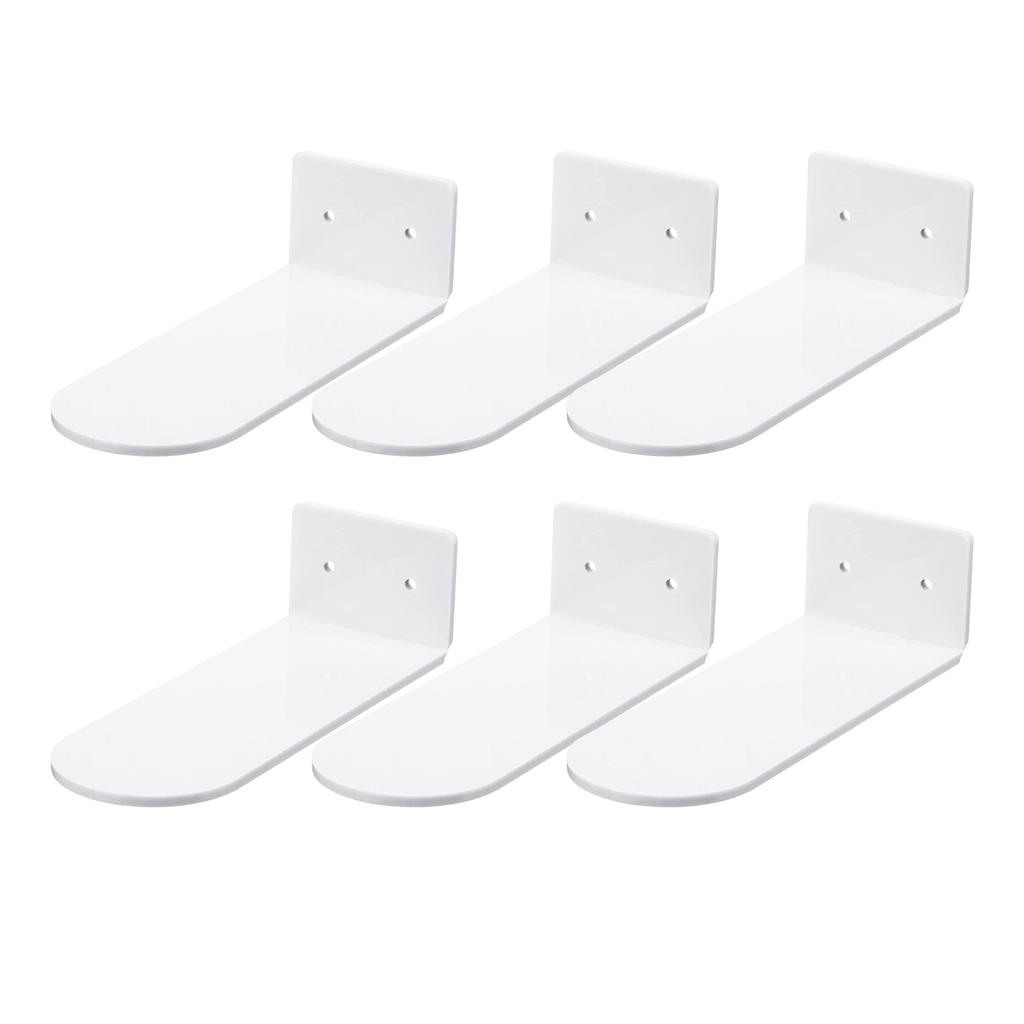 Floating Shoe Shelves Acrylic Display Wall-Mounted Rack - White