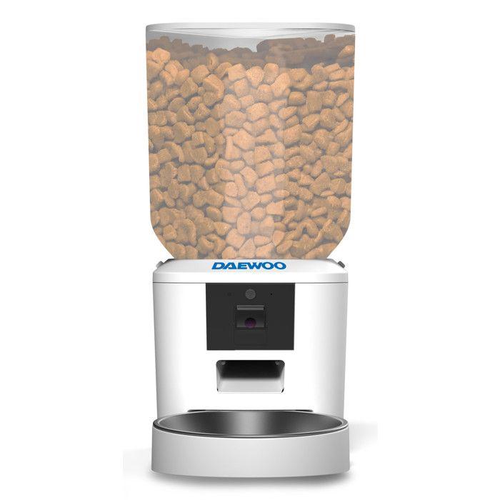 Distributeur de nourriture - DAEWOO - Cmart Pet Feeder+camera - 7L - Caméra intégrée - Nourriture à distance
