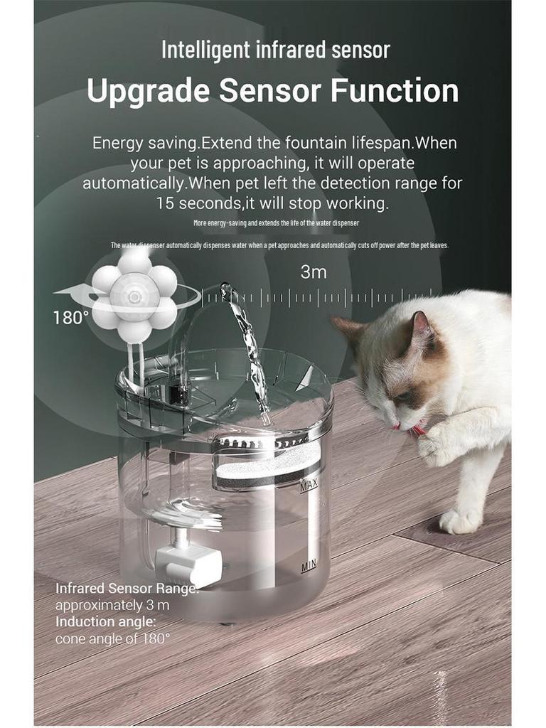 Smart Pet Water Dispenser & Feeder with Automatic Circulation Filter for Cats and Kittens
