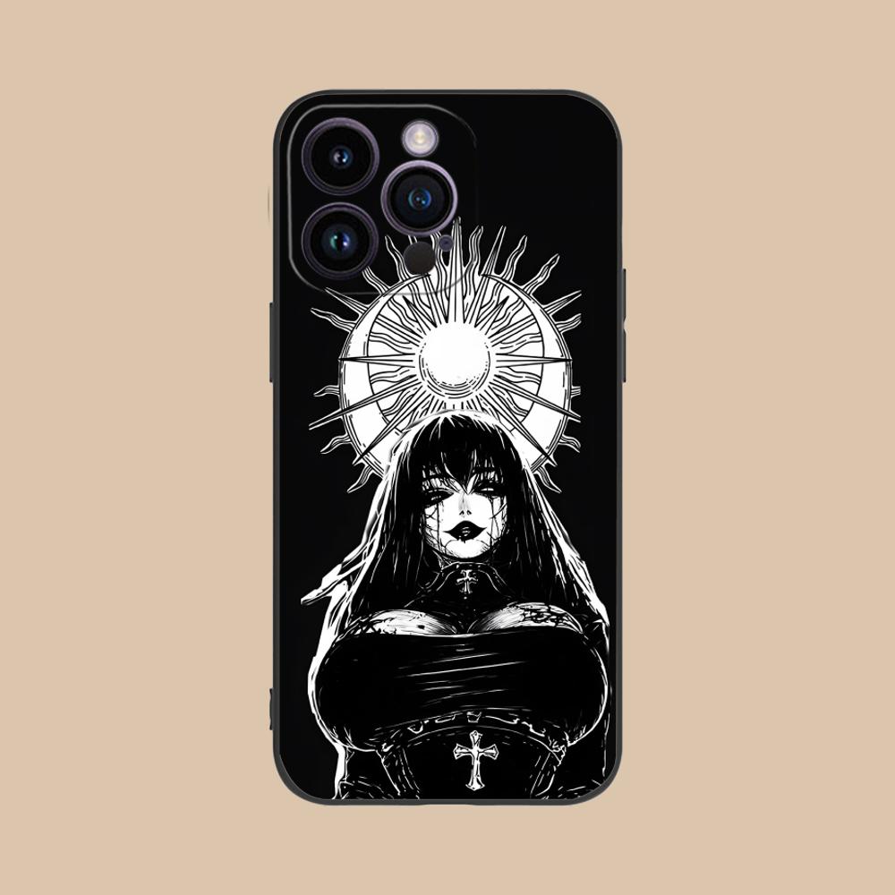 Terror Gothic Art Mobile Phone Case for iPhone 17 16 15 14 13 12 11 X XR XS 8 7 Air Pro Max Plus Mini Colorful Cover Pretty