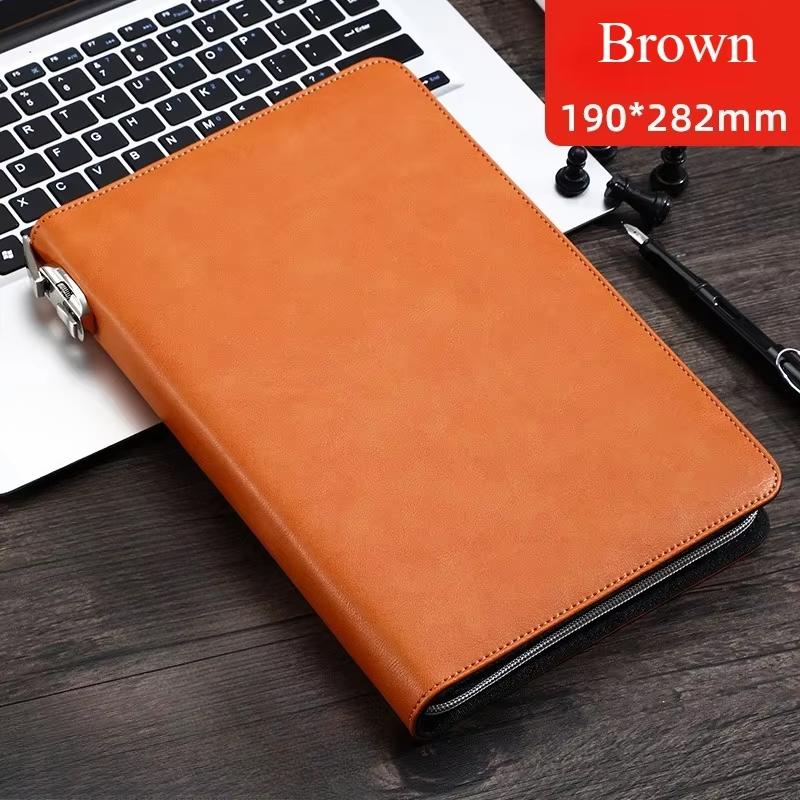 A5 Business Password Notebook with Lock Zipper Bag Notebook Loose Leaf Diary Meeting Minutes Notebook