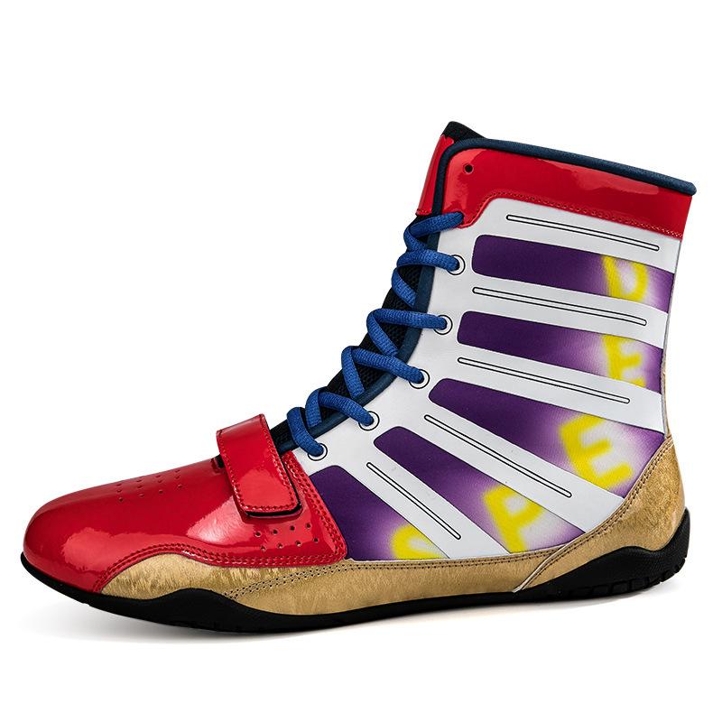Boxing Shoes Men's Sanda Shoes High Top Fighting Competition Professional Training Shoes Wrestling Shoes Women's Boots Muay Thai Fighting Shoes