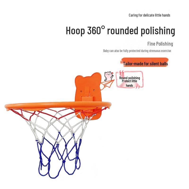 

Детский комнатный высокоэластичный бесшумный баскетбольный мяч с печатью логотипа Hoop Only [32CM]