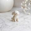 Hundefigur, 3D-gedruckte niedliche Welpen-Skulptur, Kleines lächelndes Tier-Schreibtischornament für Wohnzimmer-Tischdekoration, Geschenke für Hundeliebhaber