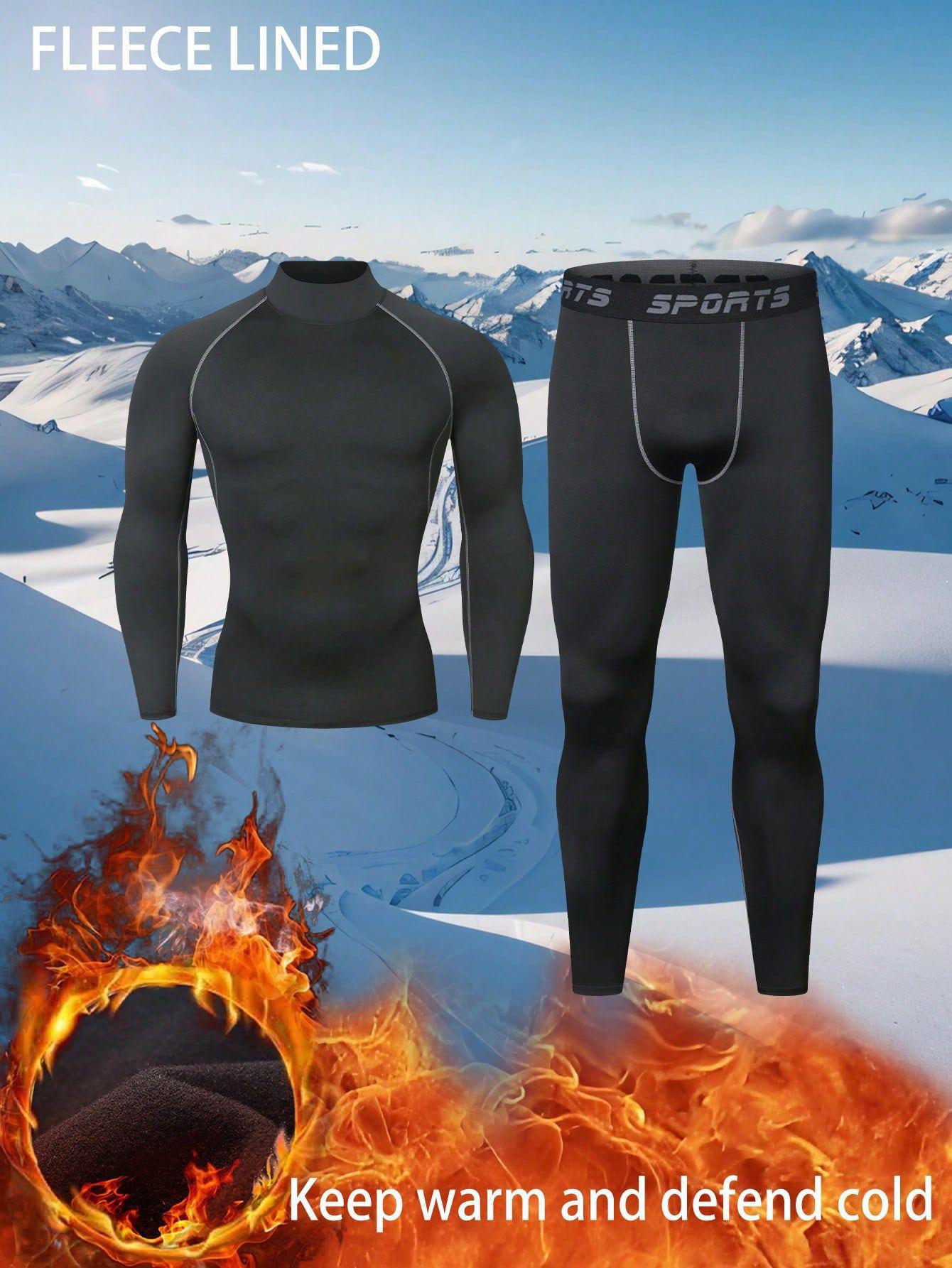 

Мужская быстросохнущая тренировочная рубашка с высоким воротником - влагоотводящая, для катания на лыжах, бега, походов, занятий фитнесом на открытом воздухе L plus velvet suit чёрный