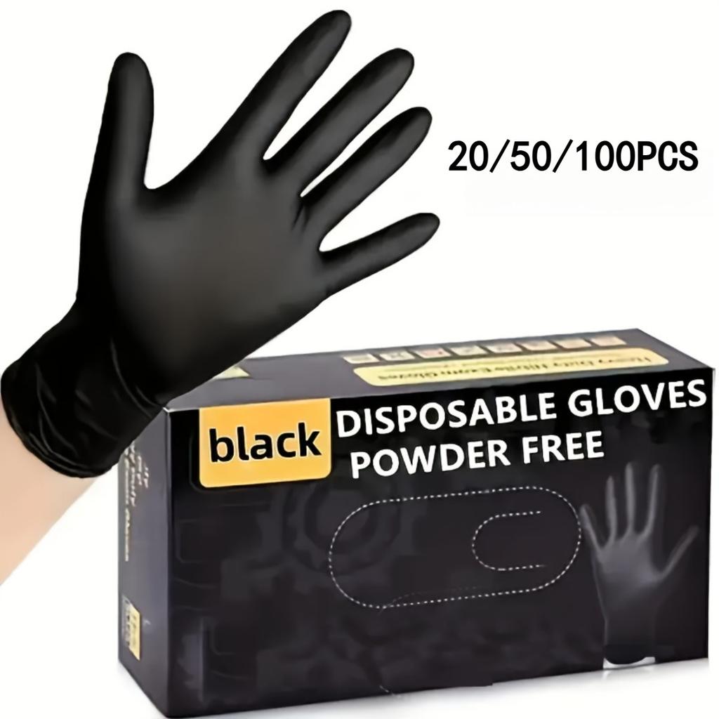 Black Disposable Gloves, Waterproof and Durable for Home Cleaning, Suitable for Kitchen Cleaning, Tattooing, Hair Dyeing, Pet Care, Beauty Salons