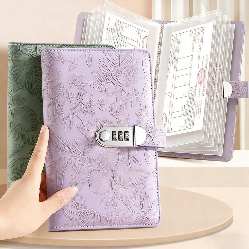Waterproof 100 Envelopes Money Saving Challenge Embossed Flower Savings Binder  for Lovers&Couples