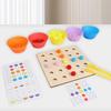 Wooden Clip Beads Toy Montessori Fine Motor Training Color Sorting Matching Early Learning Educational Toys For Children Kids