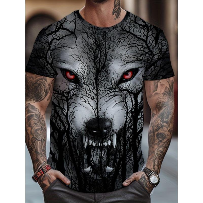 3D Printed Men's Short Sleeved Top Plus Size O Neck Man T Shirt