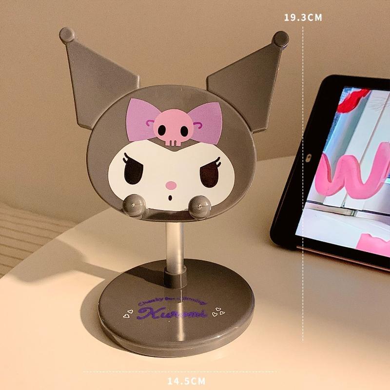 Cute Cartoon Melody Kuromi Phone Stand Desktop Cell Phone Stand For iPhone IPad Smartphone Adjustable Phone Holder Table Support