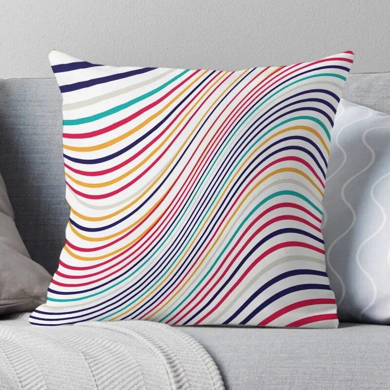 Povlak na polštář Duha Geometrický Polyesterový Polštář Pohovka Křeslo Postel Dekorace do obývacího pokoje